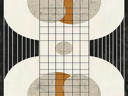 Geometric Circles Canvas - Loom Gardens