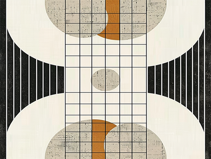 Geometric Circles Canvas - Loom Gardens