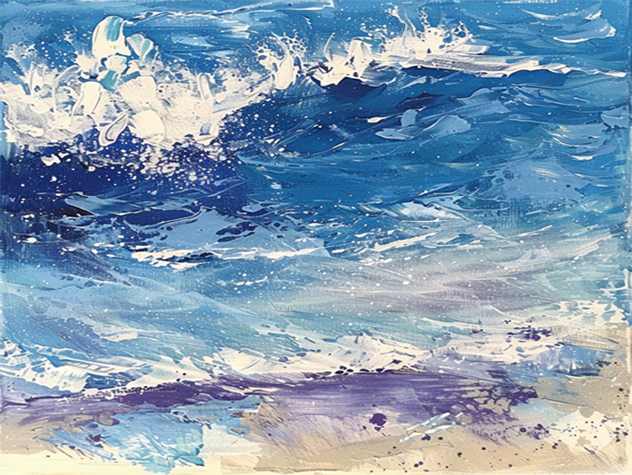 Waves Canvas - Loom Gardens