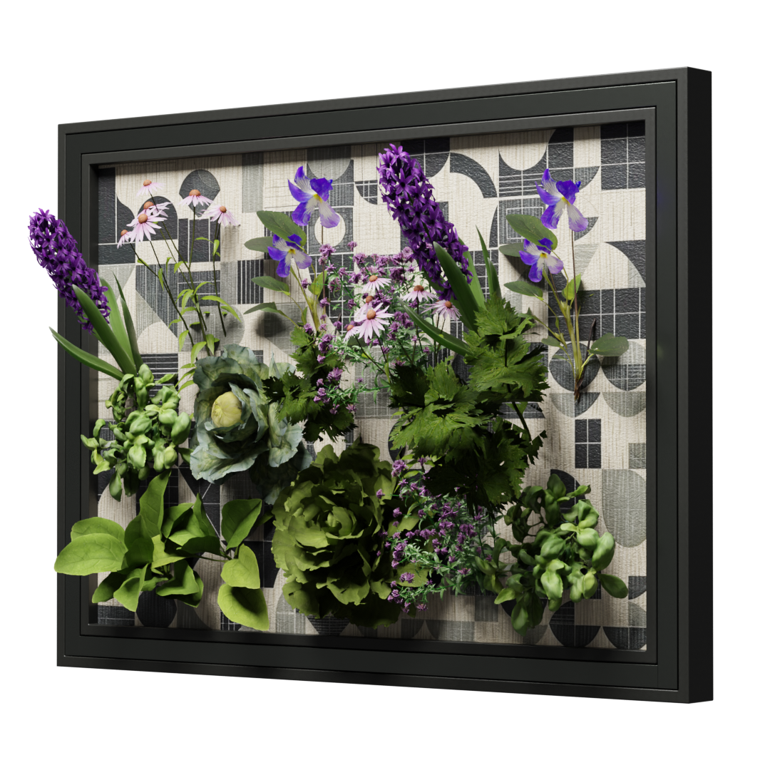 Geometric Black and Tan Canvas - Loom Gardens