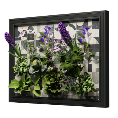 Geometric Black and Tan Canvas - Loom Gardens
