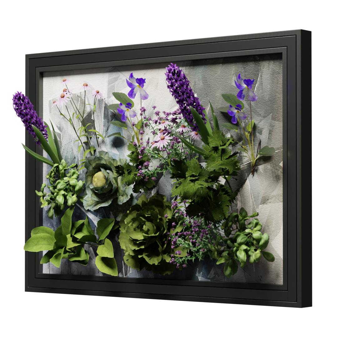 Abstract Black and White Canvas - Loom Gardens